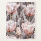 Elegant Roze Bloemen Monogram Gepersonaliseerde Na Planner (Achterkant)
