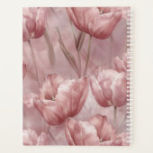 Elegant Roze Bloemen Monogram Gepersonaliseerde Na Planner (Achterkant)