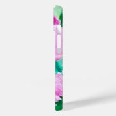 Elegant Roze Bloemen Monogram Hoesje-Mate iPhone C Case-Mate iPhone Case (Achterkant / Links)