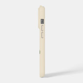 Elegant Roze Bloemen Monogram iPhone Hoesje (Linkerkant)