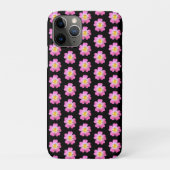 Elegant roze bloemen op zwart Case-Mate iPhone case (Achterkant)