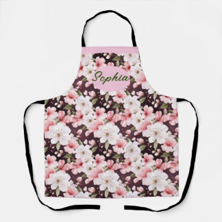 Elegant Roze Bloemen Patroon - Perfect voor elke O Schort