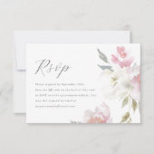 Elegant Roze Bloemen Quinceanera QR Code RSVP (Voorkant)