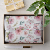 Elegant roze bloemen tissuepapier (Geschenk)