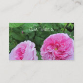 Elegant roze bloemen visitekaartje (Achterkant)