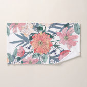 Elegant Roze Bloemen Waterverf Bloemen Bad Handdoek (Handdoek)