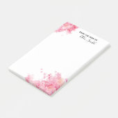 Elegant roze bloemen Waterverf bloemen Post-it® Notes (Schuin)