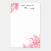 Elegant roze bloemen Waterverf bloemen Post-it® Notes (Voorkant)