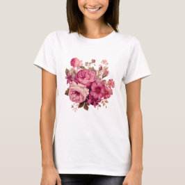 Elegant roze bloemenboeket | Roos T-shirt