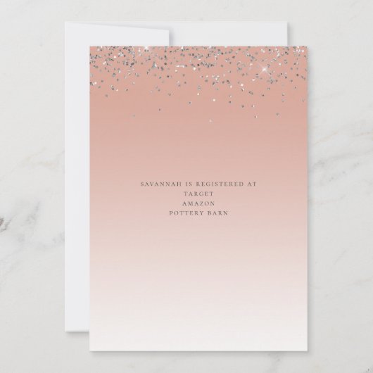 Elegant roze bloemenbruiloft jurk Vrijgezellenfees Kaart (Achterkant)