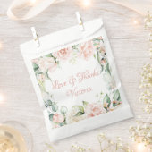 Elegant roze bloemenbruiloft Vrijgezellenfeest Bedankzakje (Geknipt)