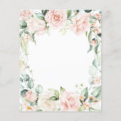 Elegant roze bloemenbudget Baby shower Uitnodiging (Achterkant)