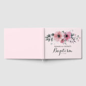 Elegant roze bloemendoop gastenboek (Volledig)