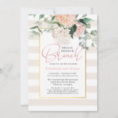 Elegant roze bloemenkopjes Vrijgezellenfeest brunc Kaart (Voorkant)