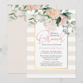 Elegant roze bloemenkopjes Vrijgezellenfeest brunc Kaart (Voorkant / Achterkant)