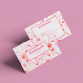 Elegant roze bloemenpatroon | Modern en trendy Visitekaartje