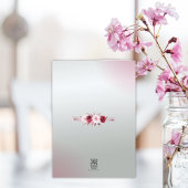 Elegant roze bloemenscript Graced Blessed Loved Notitiekaartje