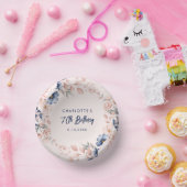 Elegant roze bloemig 70ste verjaardagsfeestje papieren kommen (Feest)