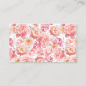 Elegant roze bloemig groen neem een recept mee informatiekaartje (Achterkant)