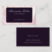 Elegant roze bloemig Visitekaartje (Voorkant / Achterkant)