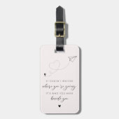 Elegant roze bloemig Vrijgezellenfeest gunsten Bagagelabel (Voorkant verticaal)