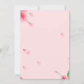 Elegant roze bloemig zoet zestien verjaardagsfeest kaart (Achterkant)