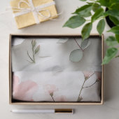 Elegant Roze Bloemige Botanische Tissuepapier (Geschenk)