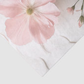 Elegant Roze Bloemige Botanische Tissuepapier (Detail)