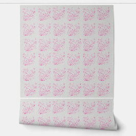 Elegant Roze Bloemige Wervelende Behang – Zachte B