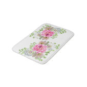 Elegant Roze Bloemmotief Badmat (Gekanteld)