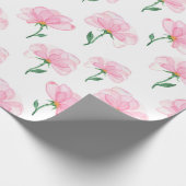 Elegant roze bloempatroon inpakpapier (Hoek)