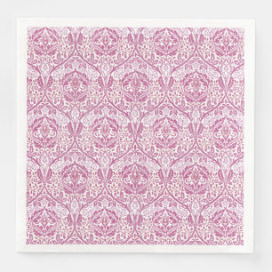 Elegant roze bloempatroon servet