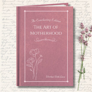 Elegant Roze Bloemrijke Sprookjesboek Moederdag Fo Kaart