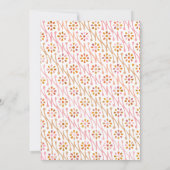  Elegant Roze Bloemrijke Wijnstok Vrijgezellenfees Kaart (Achterkant)