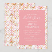  Elegant Roze Bloemrijke Wijnstok Vrijgezellenfees Kaart (Voorkant / Achterkant)