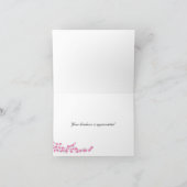 Elegant roze bloesem Dank je wel Bedankkaart (Binnen)