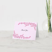 Elegant roze bloesem Dank je wel Bedankkaart (Voorkant)