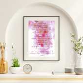Elegant roze bloesem - Script Serenity Prayer Poster