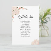 Elegant roze bloesems Blossom Wedding Seating Char Kaart (Staand voorkant)