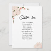 Elegant roze bloesems Blossom Wedding Seating Char Kaart (Achterkant)