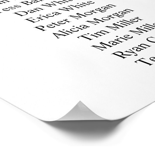 Elegant roze bloesems Blossom Wedding Seating Char Poster (Hoek)