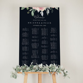 Elegant roze blush alfabetische zetgrafiek poster