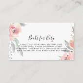 Elegant Roze Blush Bloemen Baby shower Boekaanvraa Informatiekaartje (Voorkant)