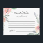 Elegant Roze Blush Bloemen Bruiloft Advies Kaart<br><div class="desc">Deze elegante roze blush floral huwelijksadvieskaart is perfect voor een moderne bruiloft. Het ontwerp is voorzien van handgetekende roze blush rozen en pioenen met groene en grijze bladeren, inspirerend voor natuurlijke schoonheid. Deze kaarten zijn ideaal voor een bruiloft, vrijgezellenfeest, baby shower, afstudeerfeest & meer. Personaliseer de kaarten met de namen...</div>