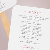 Elegant roze blush bloementuin bruiloft programma handwaaier