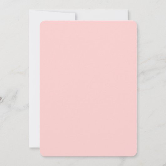 Elegant Roze Blush en Gold Baptisme Kaart (Achterkant)