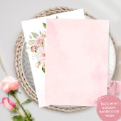 Elegant Roze, Blush en Roos Gouden Bloemen Bruilof Kaart