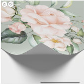 Elegant Roze Blush Eucalyptus Green Cadeaupapier
