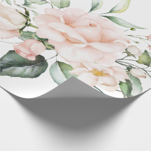 Elegant roze Blush Eucalyptus Greenery Wedding Cadeaupapier