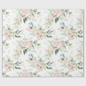 Elegant Roze Blush Eucalyptus Wrapping Cadeaupapier (Vlak)